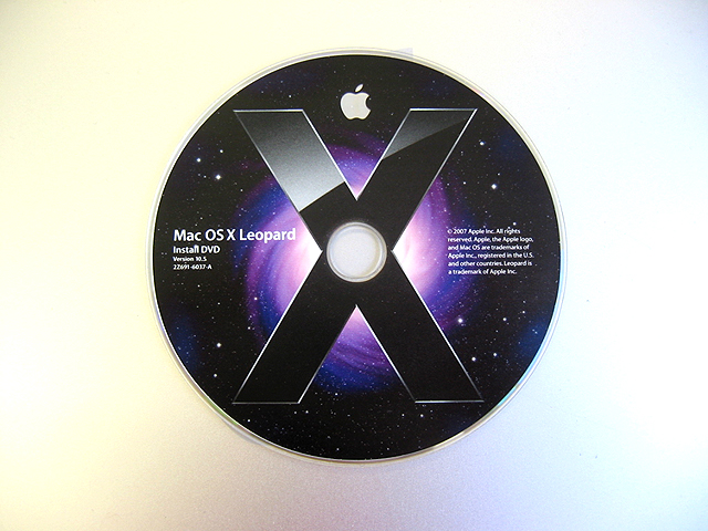 中古Mac OS X 10.5 Leopard(DVD版)MB021J/A