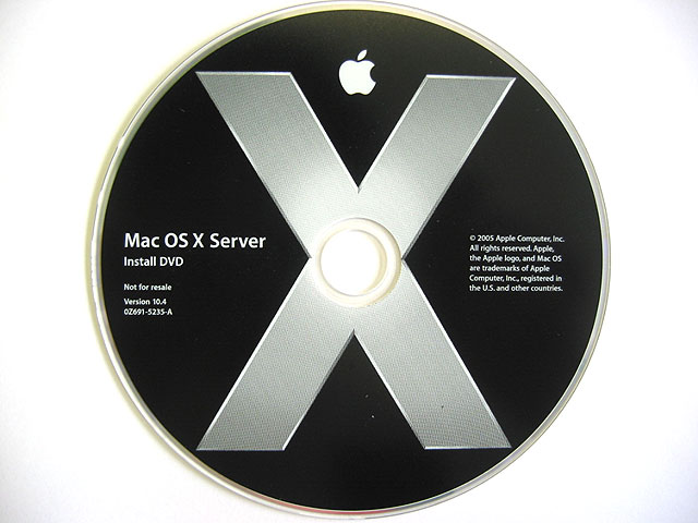 中古Mac OS X 10.4 Tiger Server Unlimitedクライアント版M9768J/A