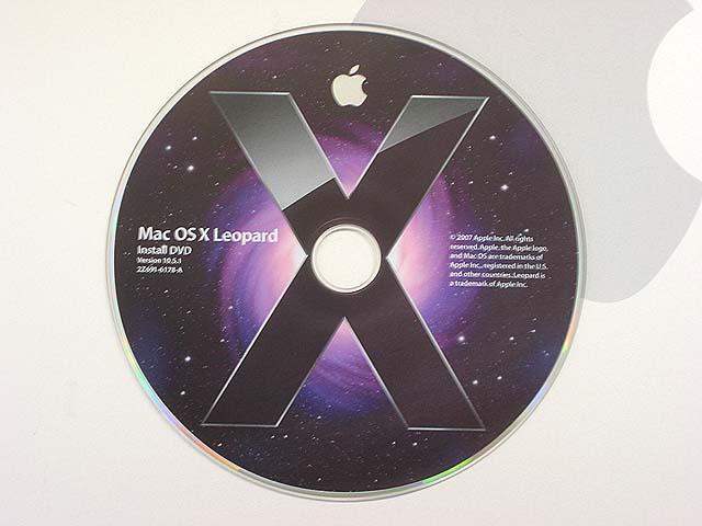 中古Mac OS X 10.5.1 Leopard (DVD版)MB427J/A