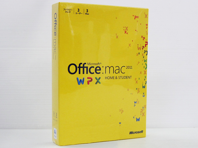中古Microsoft Office Mac 2011 Home and Student ファミリーパック 日本語版